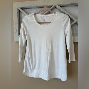 J Jill Perfect Pima three-quarter sleeve-scoop neck tee. Great condition. Size S